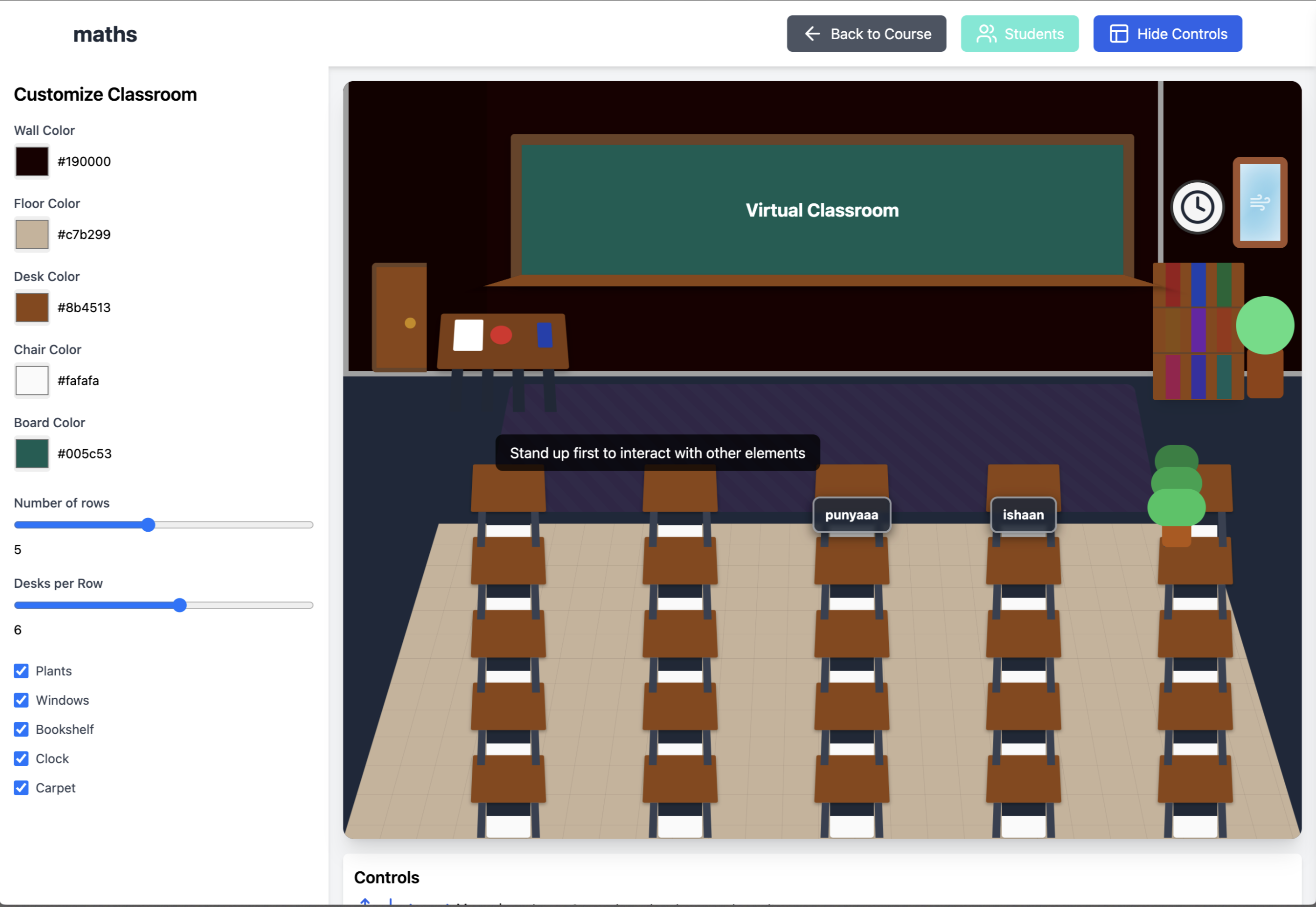 Classroom customization